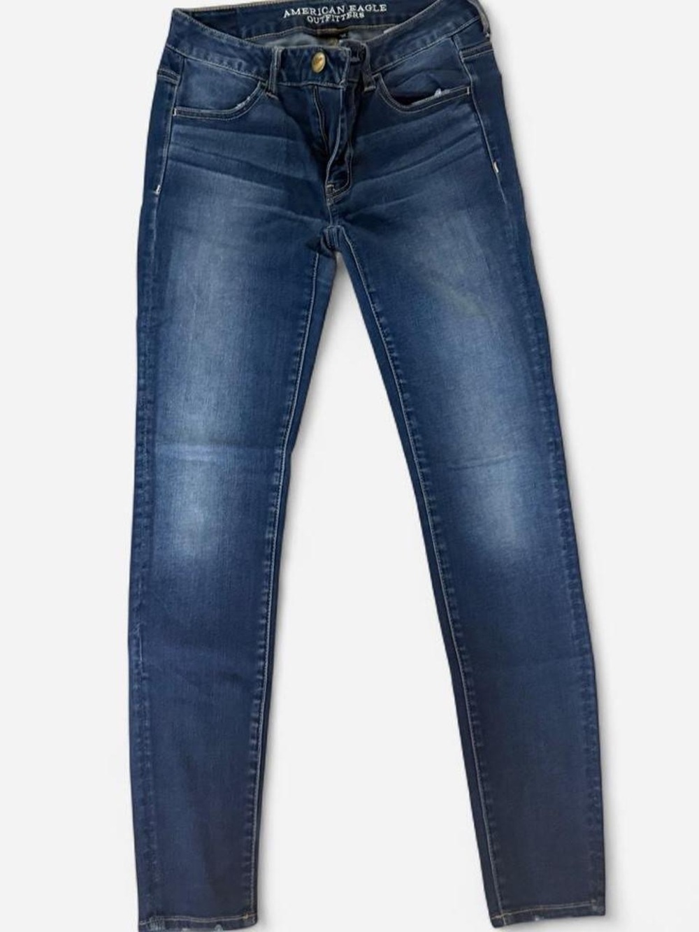 American Eagle Outfitters Women's Medium-Dark Blue Skinny Jeans